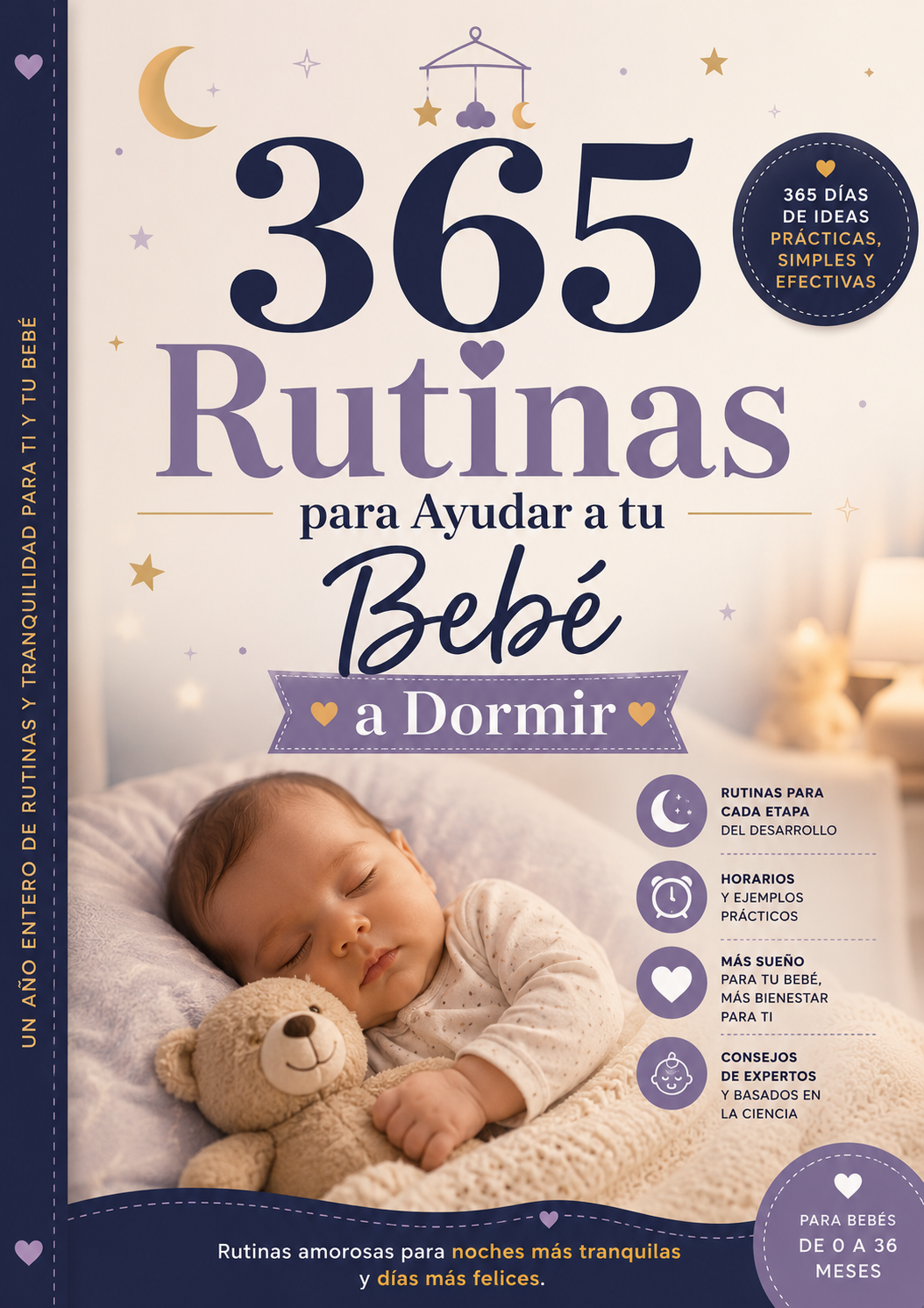 Portada del libro 365 Rutinas para Ayudar a tu Bebé a Dormir